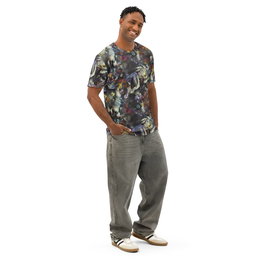 Dreamweaver's Canvas on Men's Cotton Crew Neck T-Shirt — Right Front