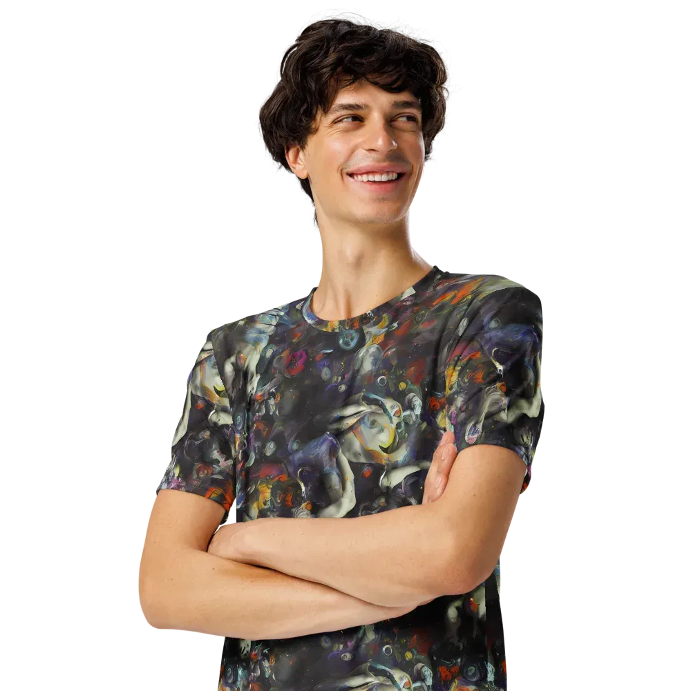 Dreamweaver's Canvas on Men's Crew Neck T-Shirt — Left Front