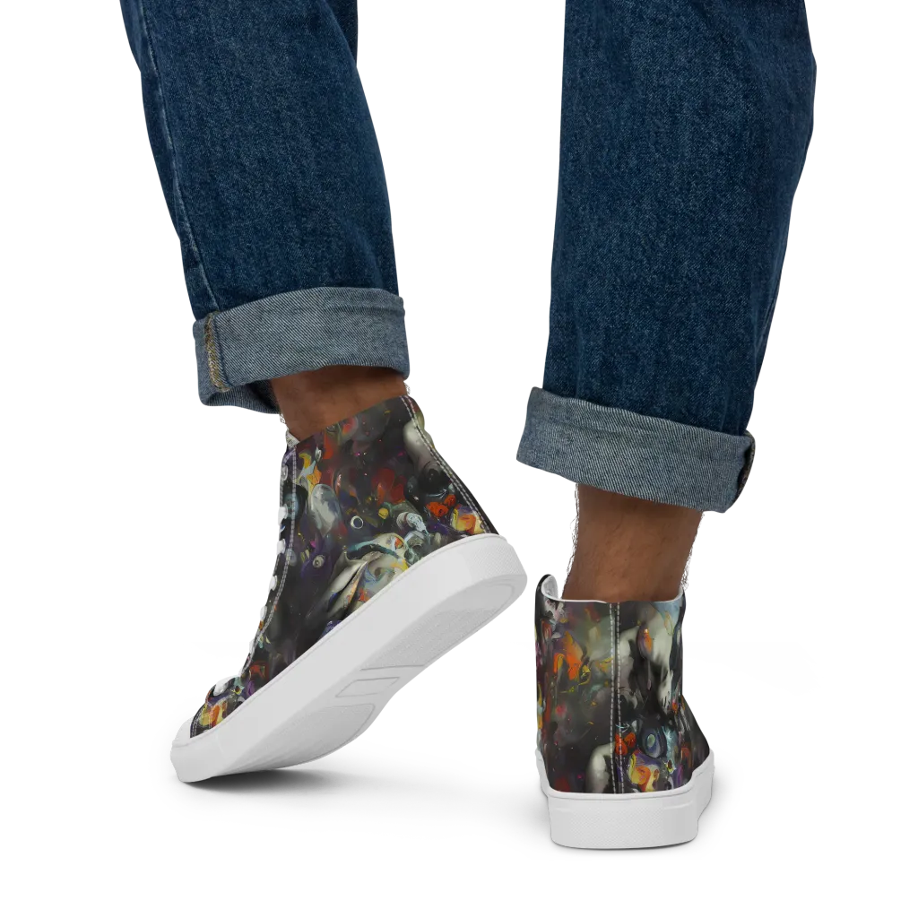 Dreamweaver's Canvas on Men's High Top Canvas Shoes — Back