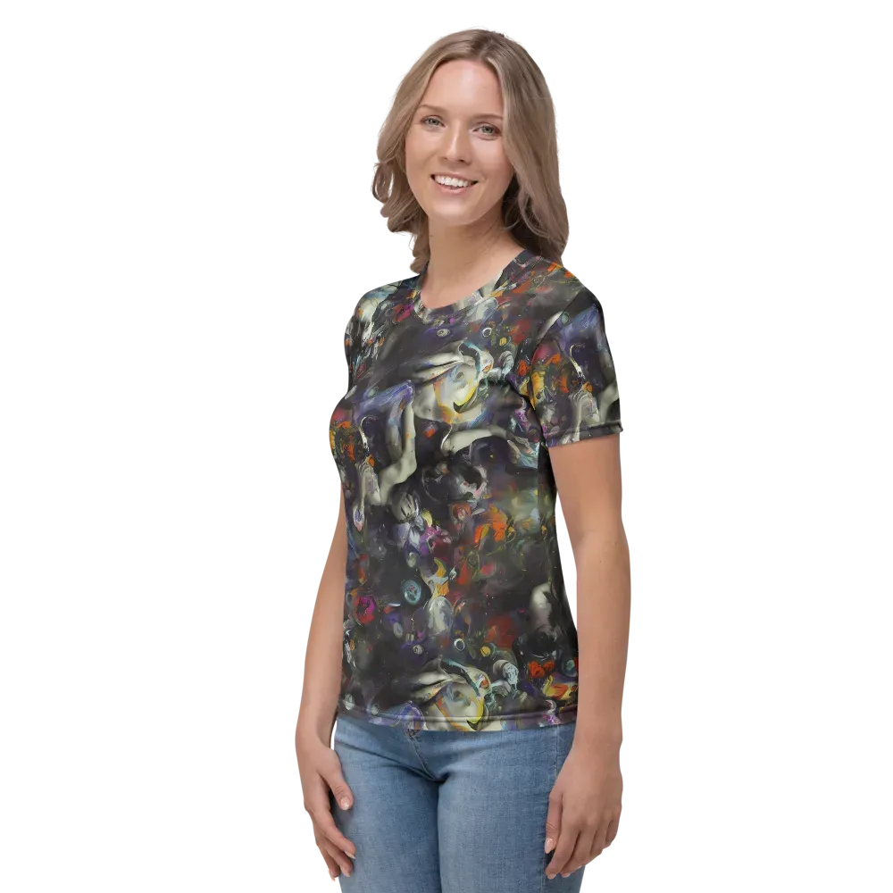 Dreamweaver's Canvas on Women's Crew Neck T-Shirt — Left