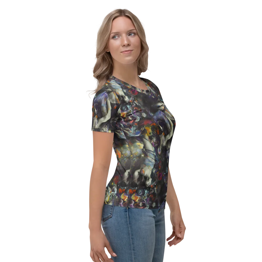 Dreamweaver's Canvas on Women's Crew Neck T-Shirt — Right