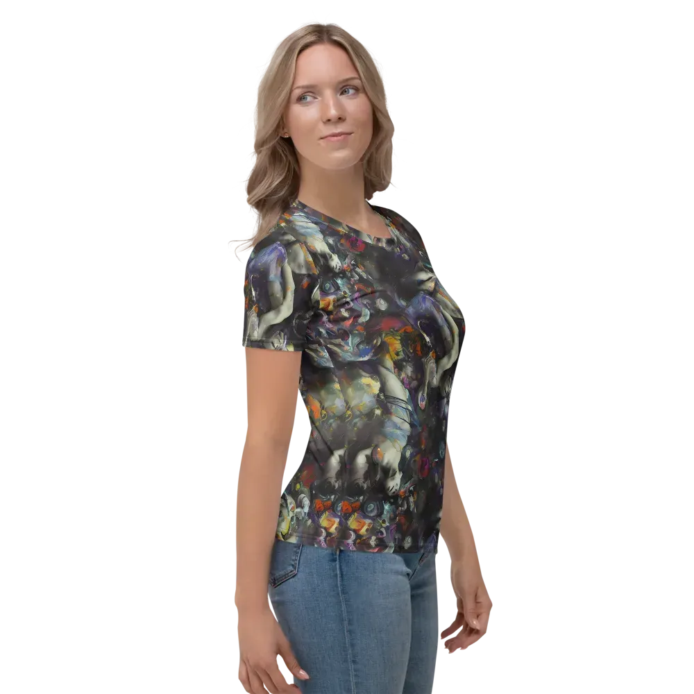 Dreamweaver's Canvas on Women's Crew Neck T-Shirt — Right