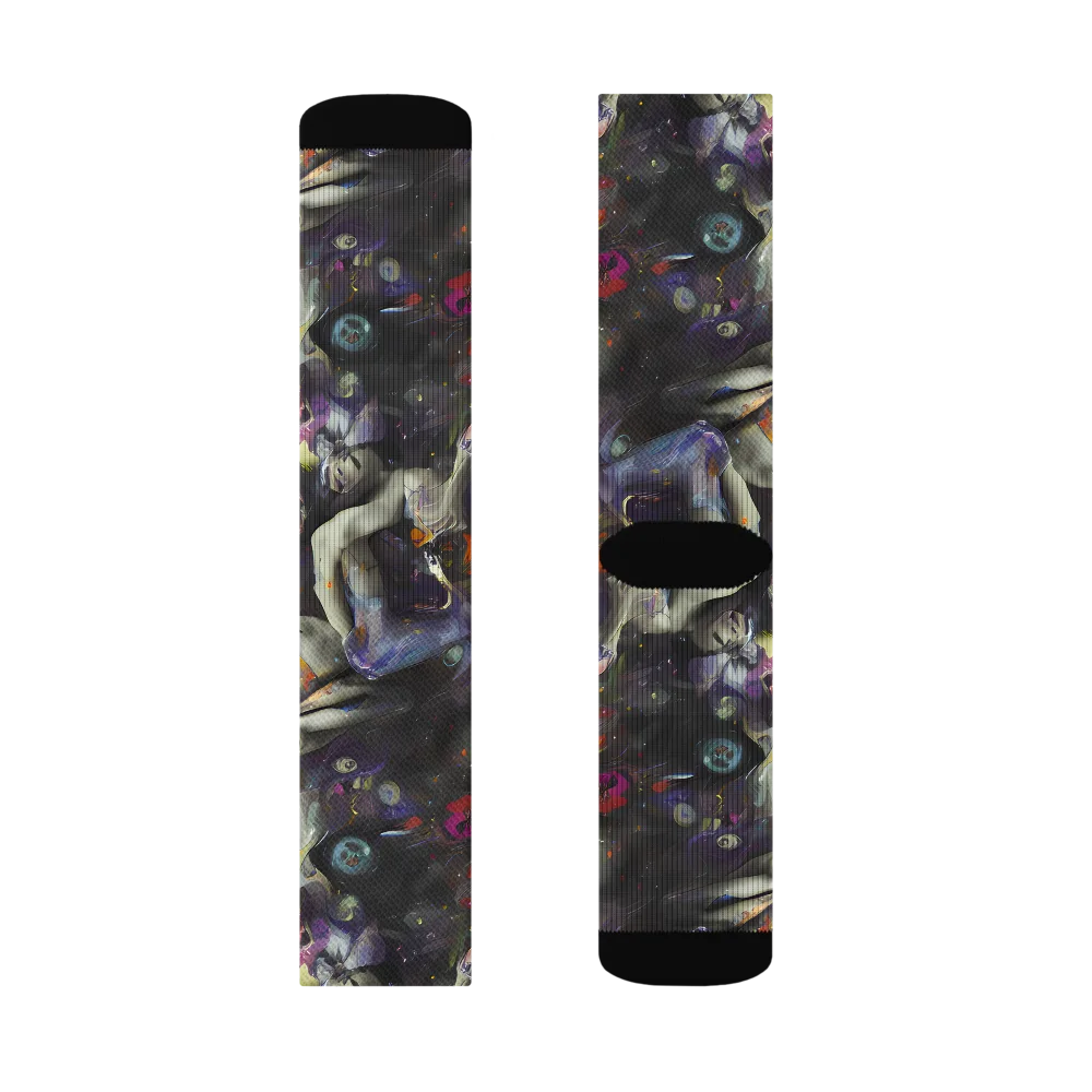 Dreamweaver's Canvas on Socks — Left Sock
