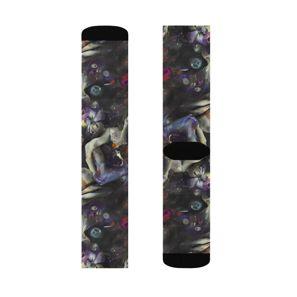 Dreamweaver's Canvas on Socks — Right Sock
