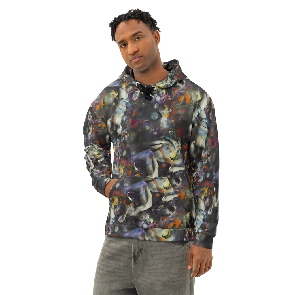 Dreamweaver's Canvas on Cotton Hoodie — Left Front