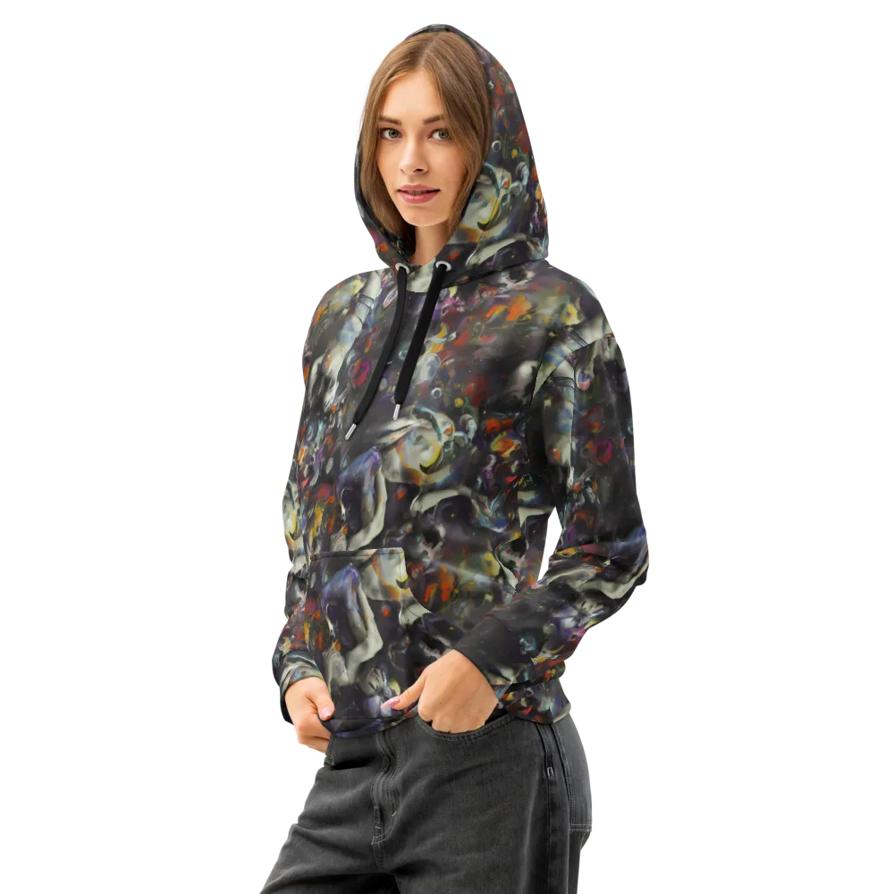 Dreamweaver's Canvas on Cotton Hoodie — Left Front