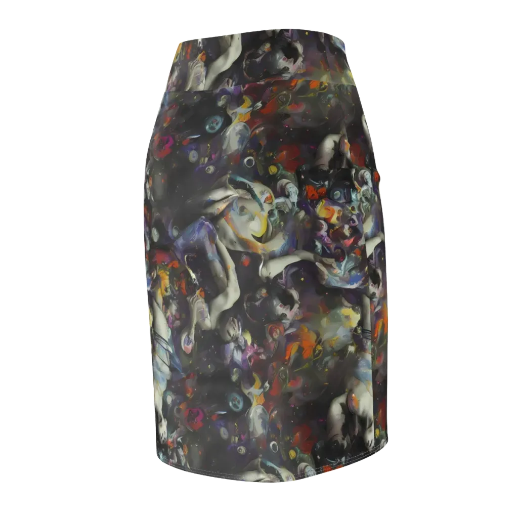 Dreamweaver's Canvas on Pencil Skirt — Back Side