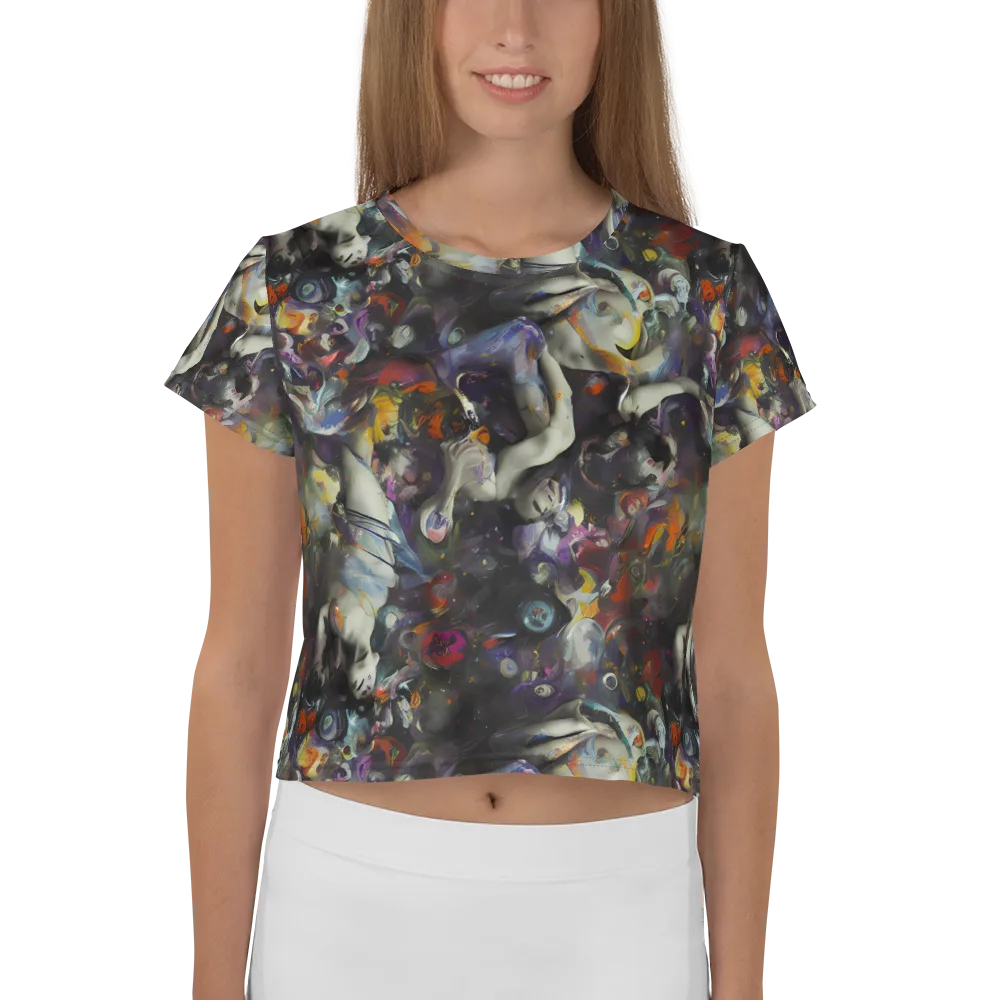 Dreamweaver's Canvas on Crop Tee — Front