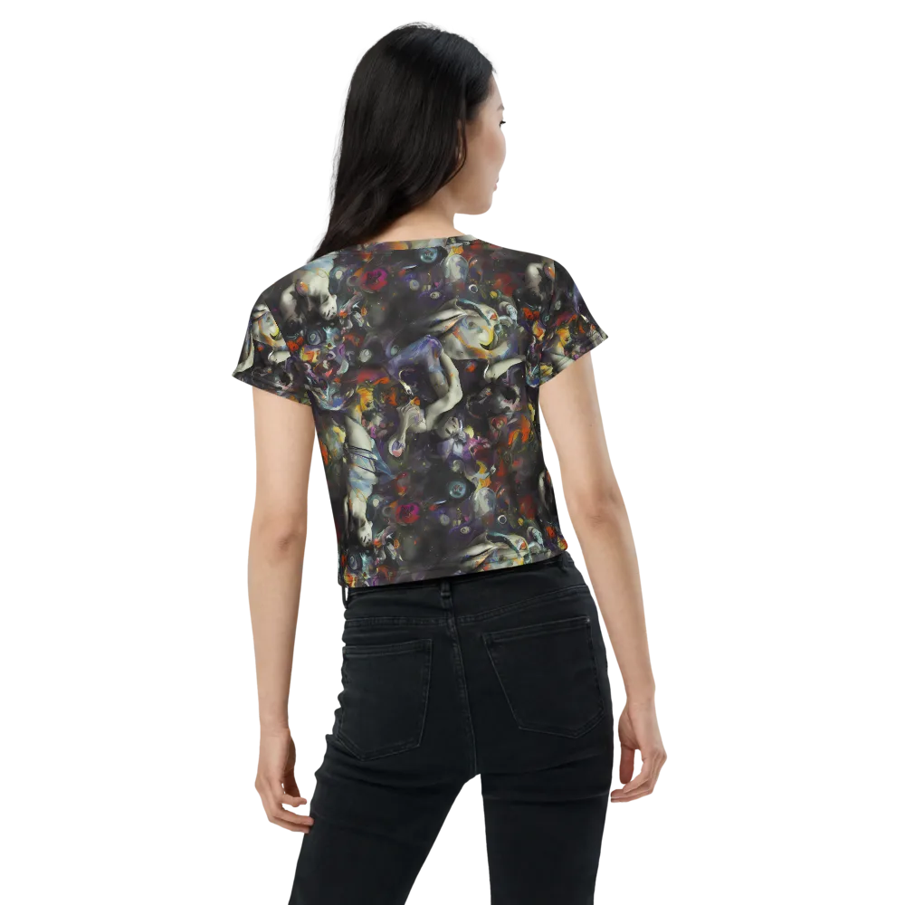 Dreamweaver's Canvas on Crop Tee — Back