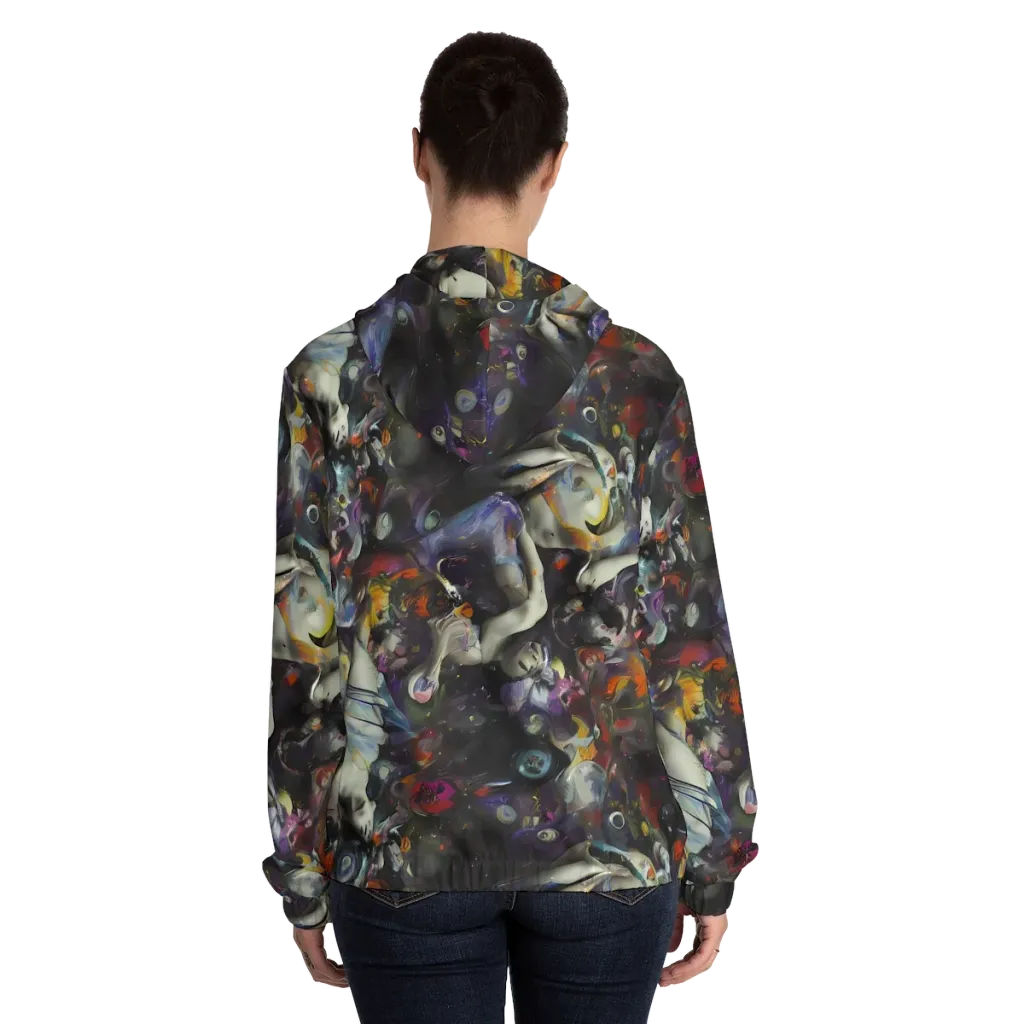 Dreamweaver's Canvas on Women's Full-Zip Hoodie — Back On Person