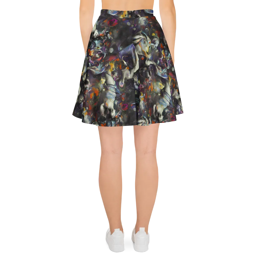Dreamweaver's Canvas on Skater Skirt — Back