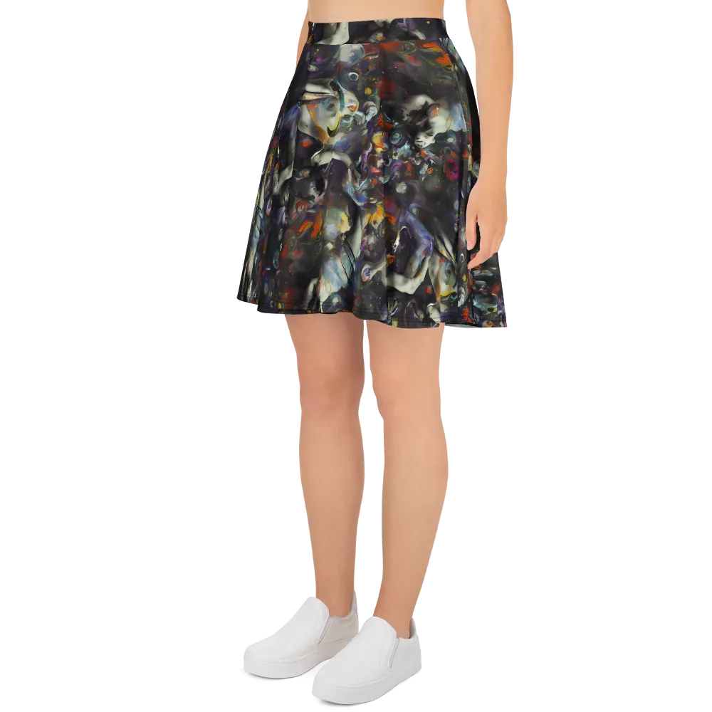 Dreamweaver's Canvas on Skater Skirt — Left