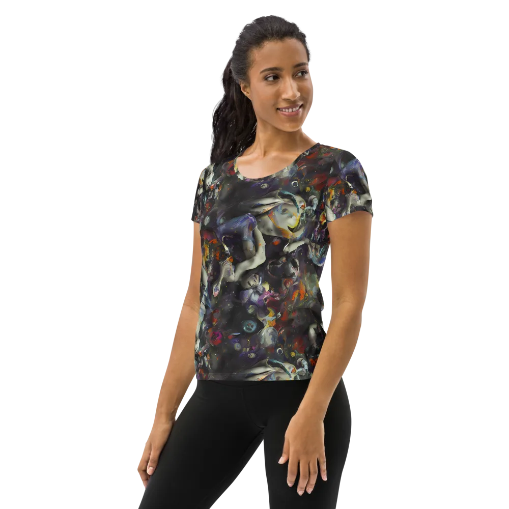 Dreamweaver's Canvas on Women's Athletic T-Shirt — Left