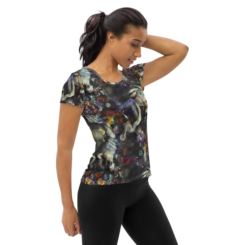 Dreamweaver's Canvas on Women's Athletic T-Shirt — Right