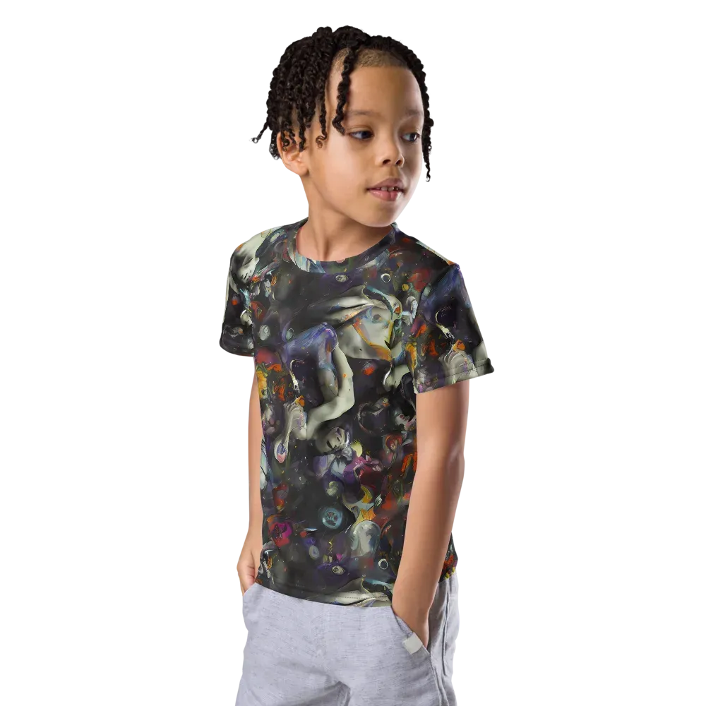 Dreamweaver's Canvas on Kids Crew Neck T-Shirt — Left Front