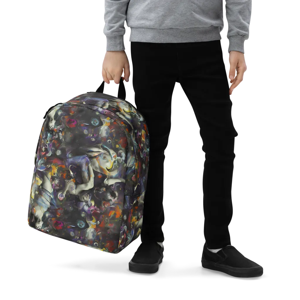 Dreamweaver's Canvas on Minimalist Backpack — Zoomed-in