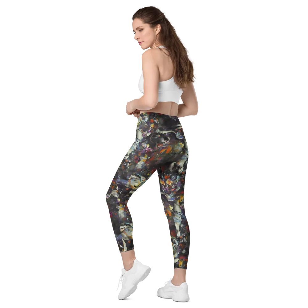 Dreamweaver's Canvas on Leggings with Pockets — Left Back