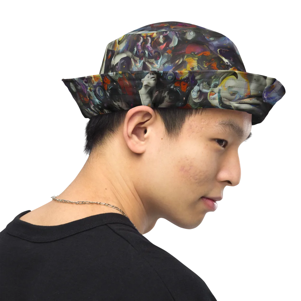 Dreamweaver's Canvas on Reversible Bucket Hat — Right Outside