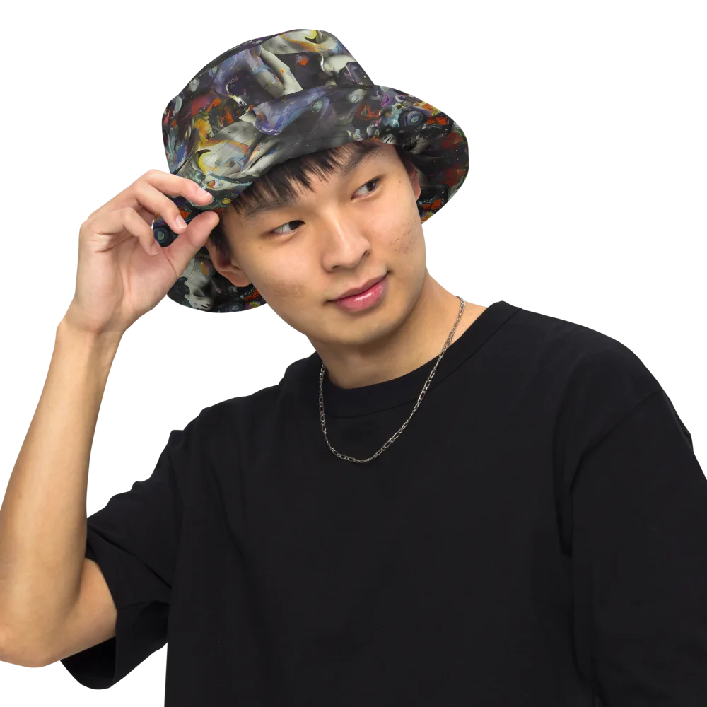 Dreamweaver's Canvas on Reversible Bucket Hat — Front Inside