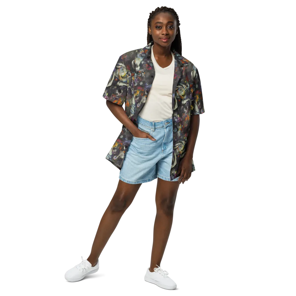 Dreamweaver's Canvas on Button Shirt — Front