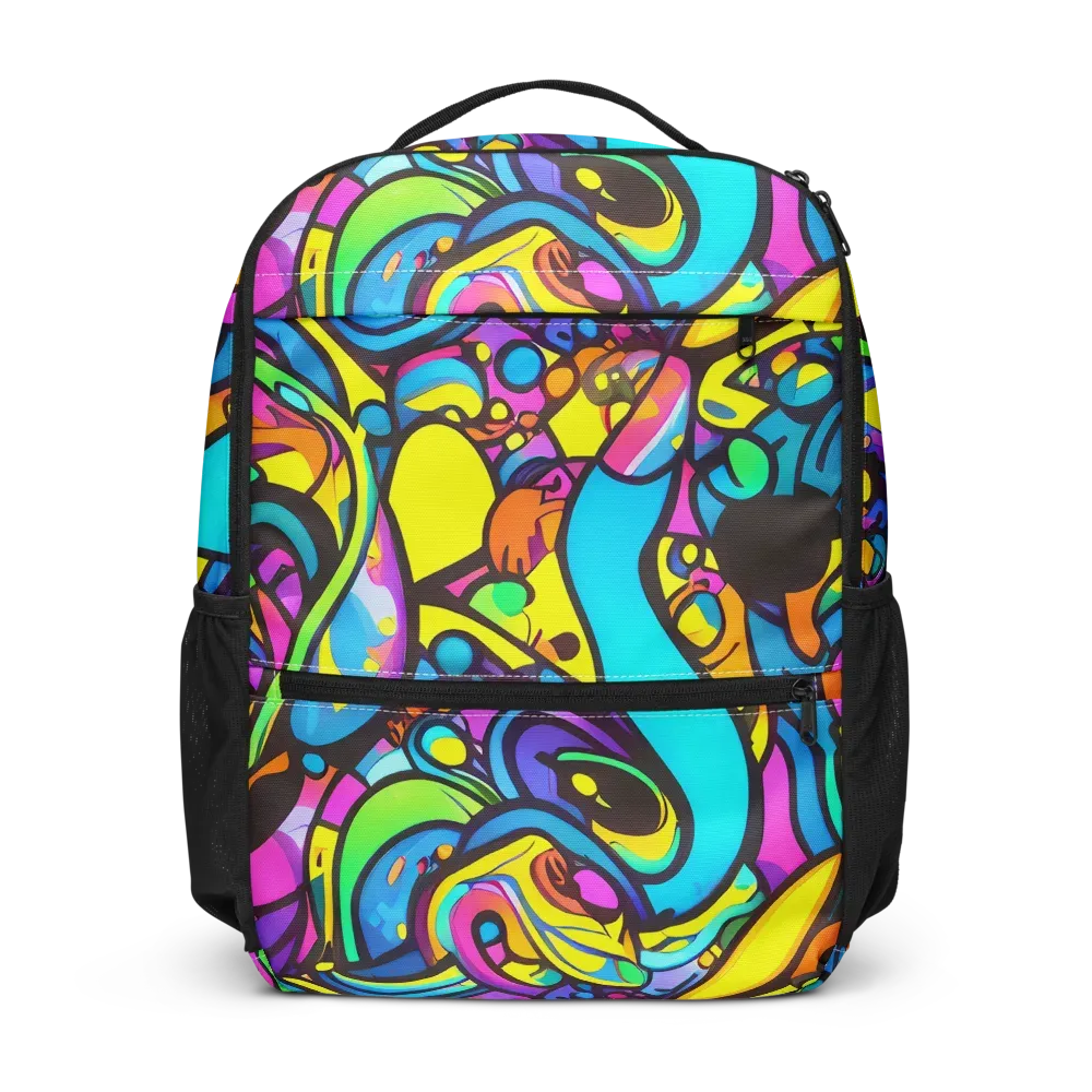 Kaleidoscopic Flow on Utility Backpack — Front