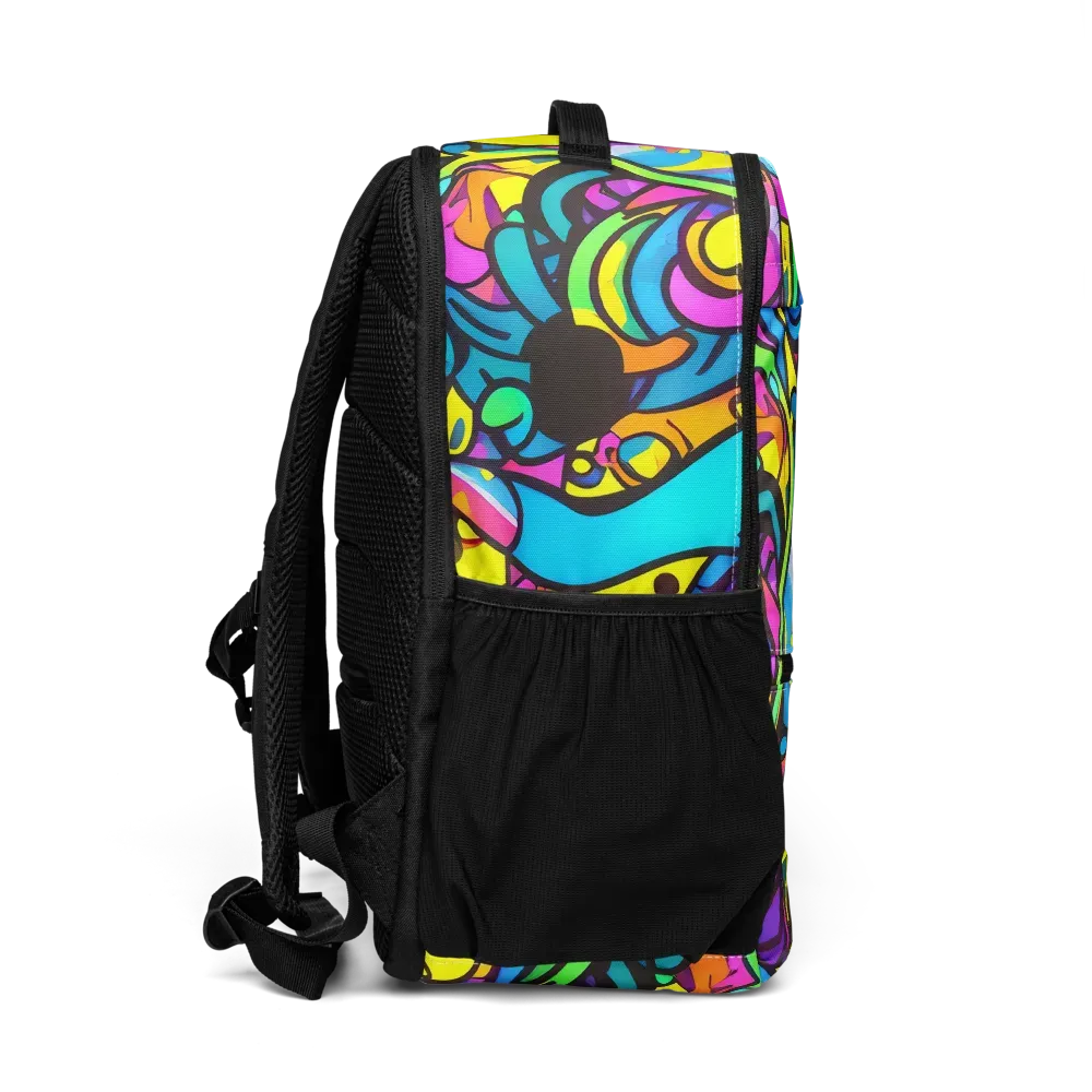 Kaleidoscopic Flow on Utility Backpack — Right