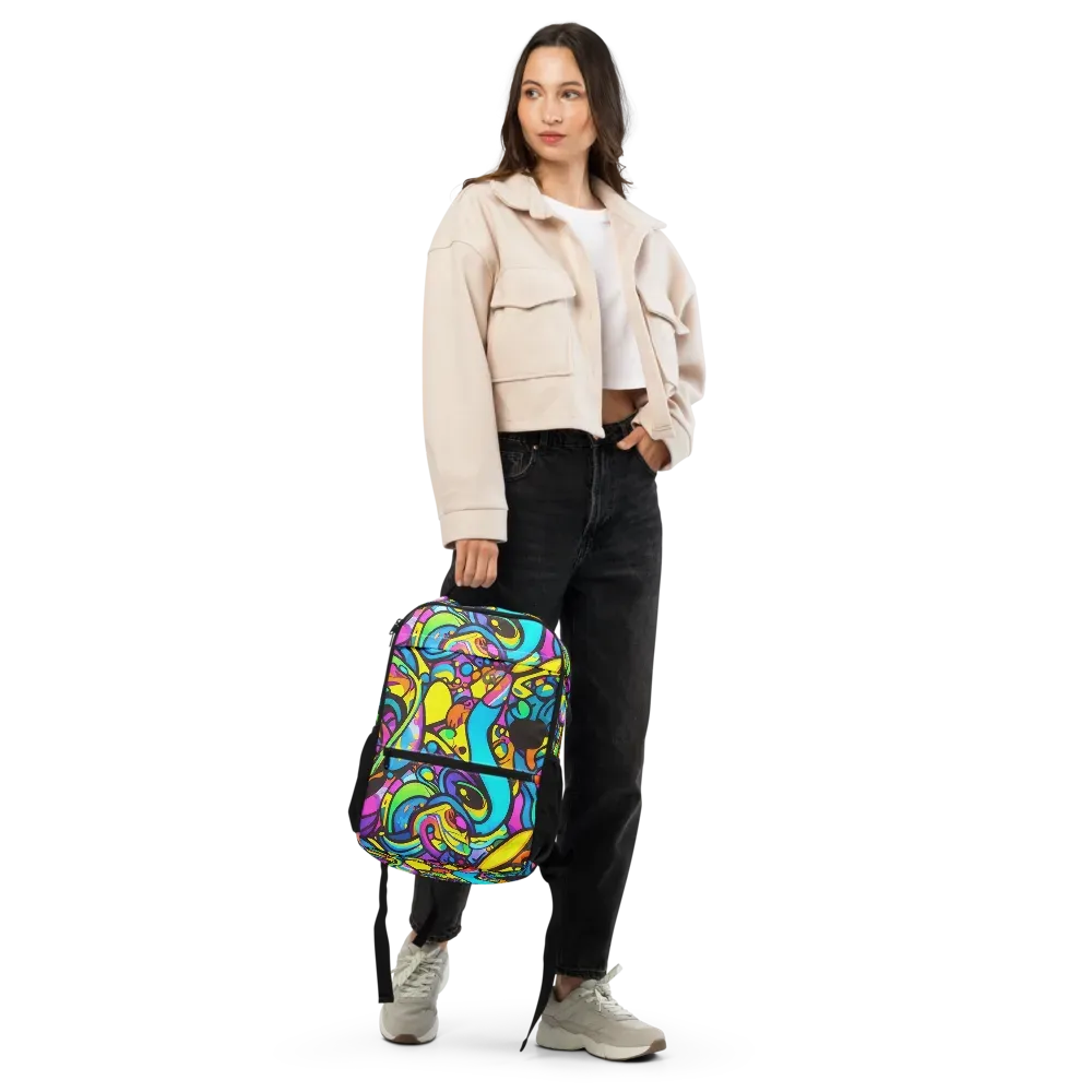 Kaleidoscopic Flow on Utility Backpack — Front