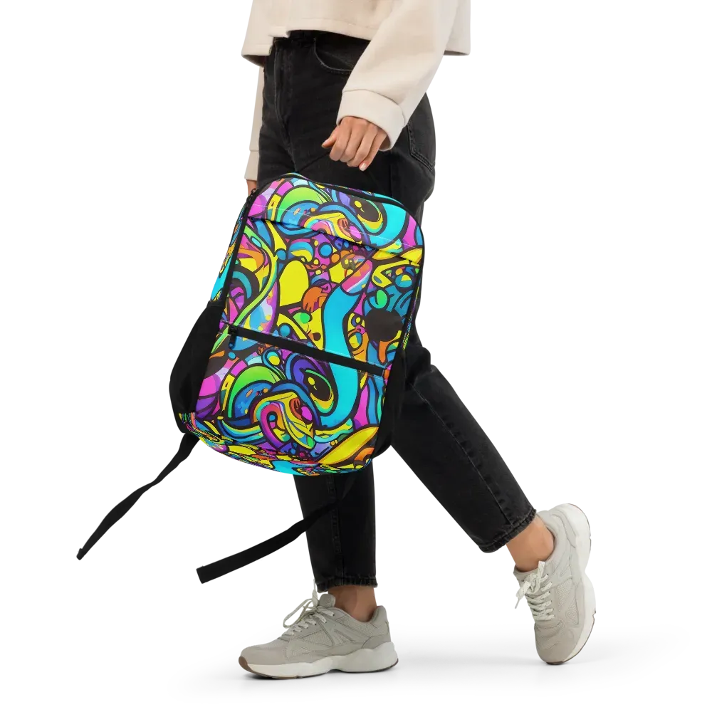 Kaleidoscopic Flow on Utility Backpack — Front