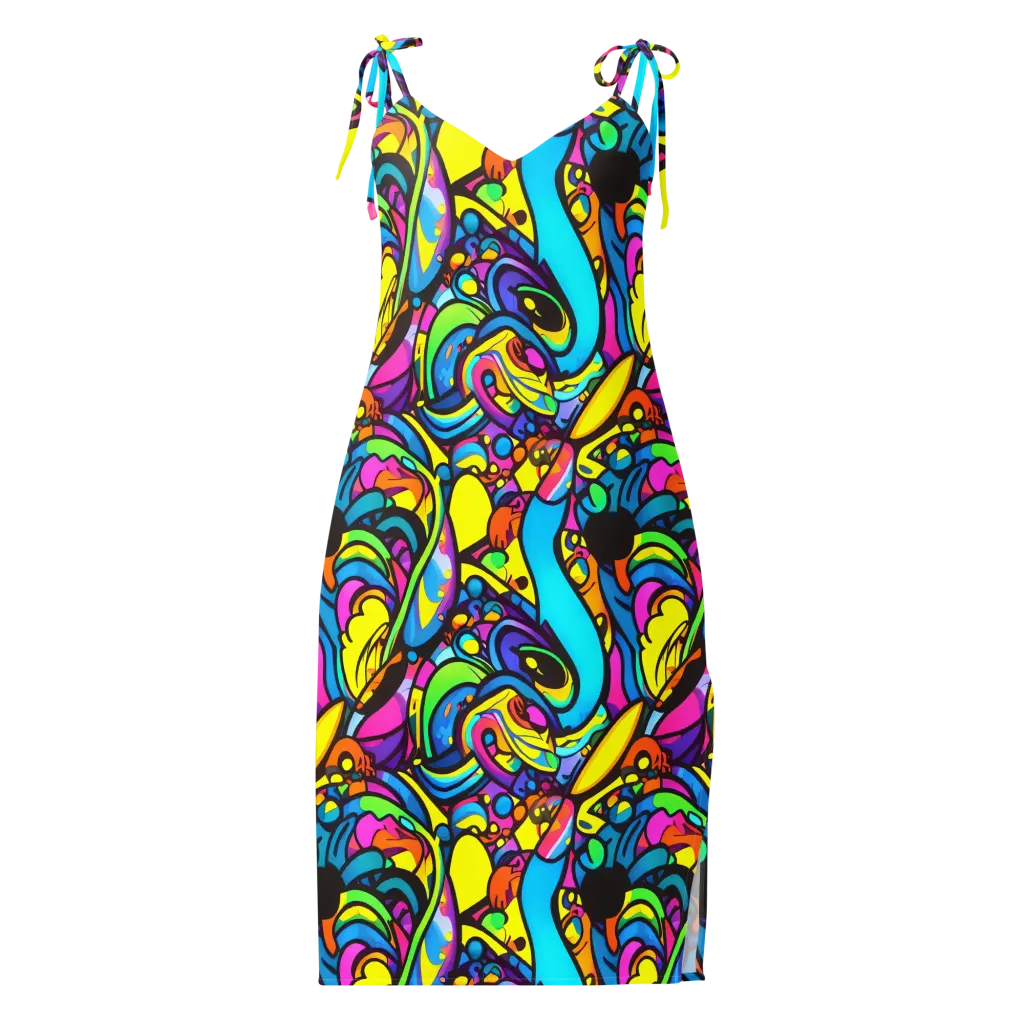Kaleidoscopic Flow on Slip Dress — Front