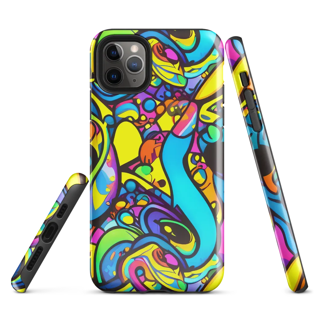 Kaleidoscopic Flow on Tough Case for iPhone® — Front