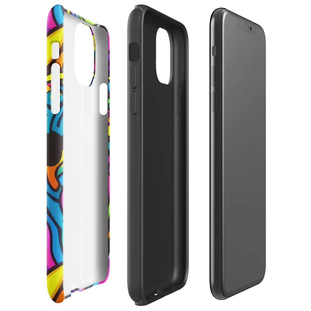 Kaleidoscopic Flow on Tough Case for iPhone® — Right