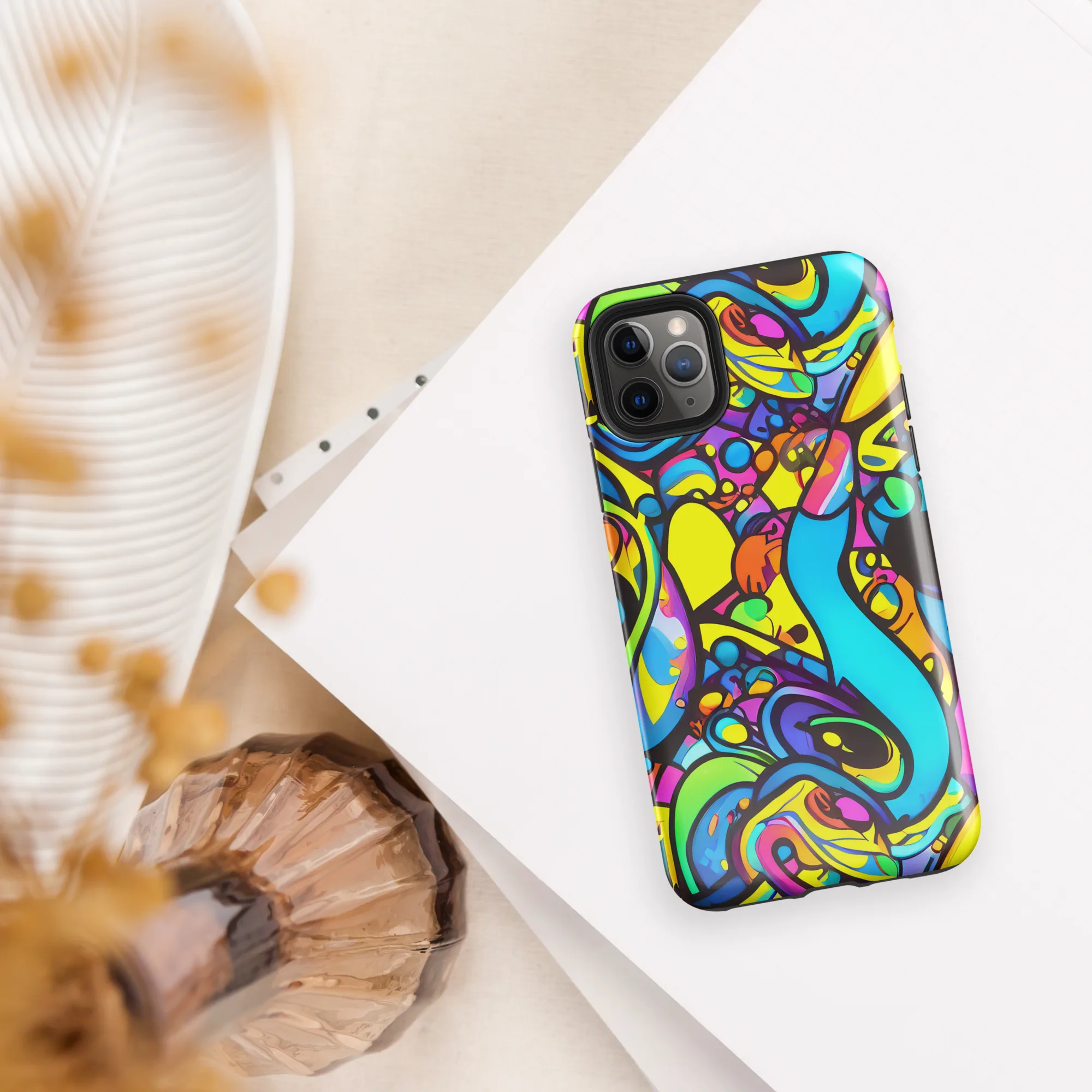 Kaleidoscopic Flow on Tough Case for iPhone® — Front