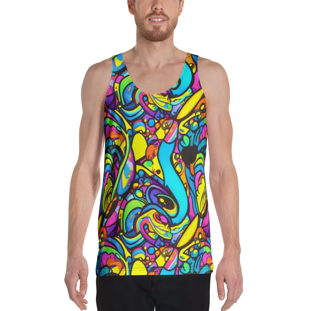 Kaleidoscopic Flow on Men's Tank Top — Front
