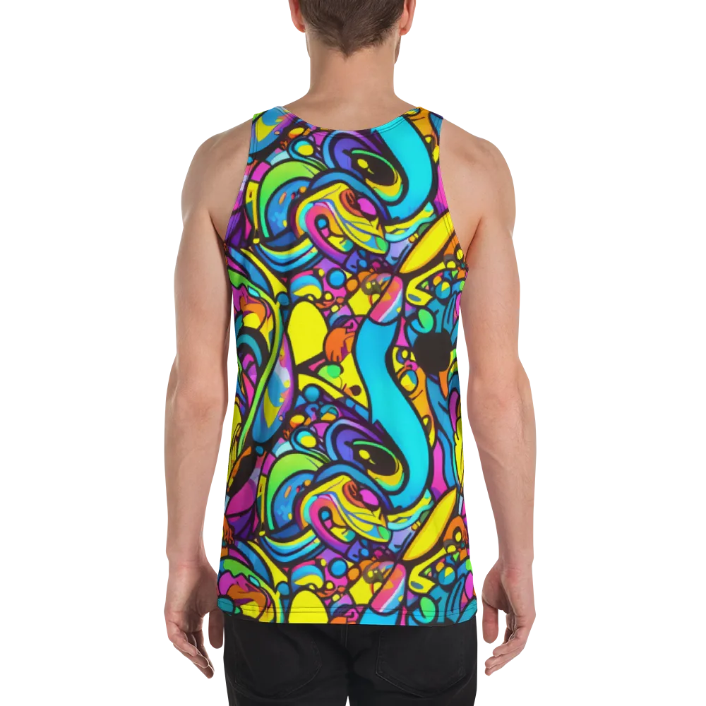 Kaleidoscopic Flow on Men's Tank Top — Back
