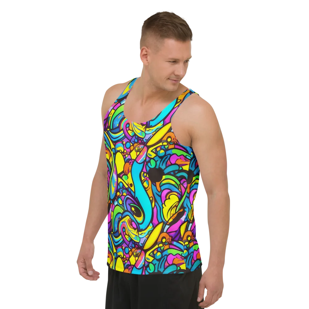 Kaleidoscopic Flow on Men's Tank Top — Left Front