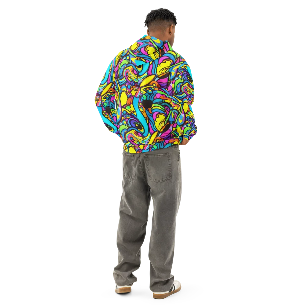 Kaleidoscopic Flow on Cotton Hoodie — Back