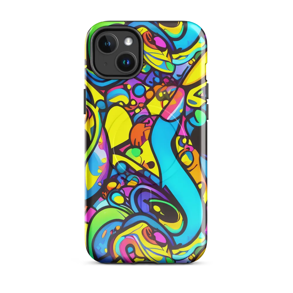 Kaleidoscopic Flow on MagSafe Tough Case for iPhone® — Front