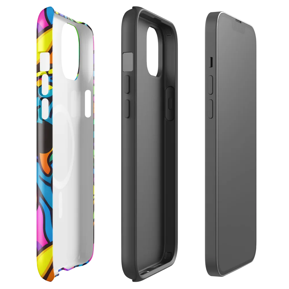Kaleidoscopic Flow on MagSafe Tough Case for iPhone® — Front