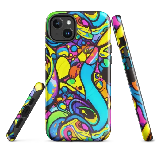Kaleidoscopic Flow on a MagSafe Tough Case for iPhone®