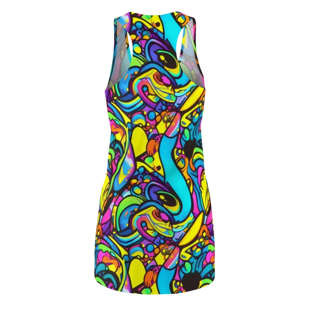 Kaleidoscopic Flow on Racerback Dress — Back