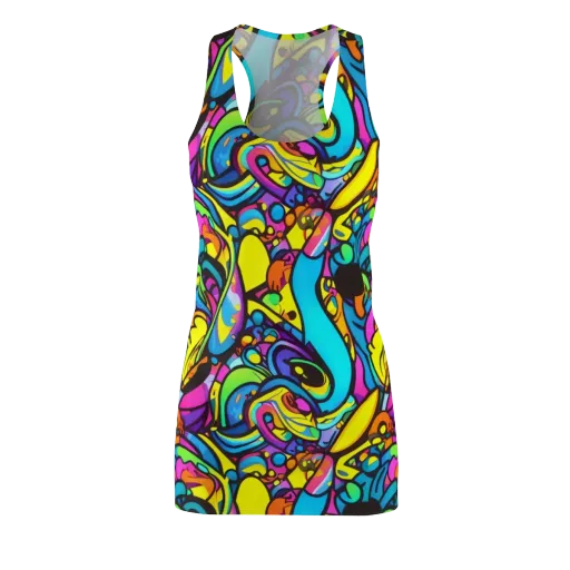 Kaleidoscopic Flow on a Racerback Dress
