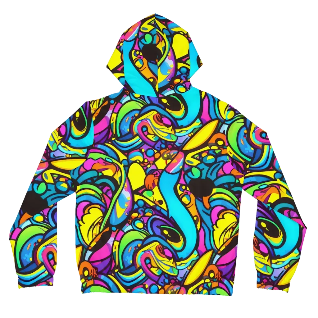 Kaleidoscopic Flow on Women's Full-Zip Hoodie — Back