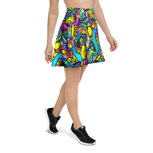 Kaleidoscopic Flow on a Skater Skirt
