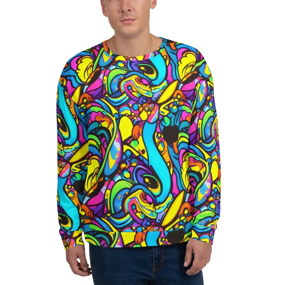 Kaleidoscopic Flow on Sweatshirt — Front