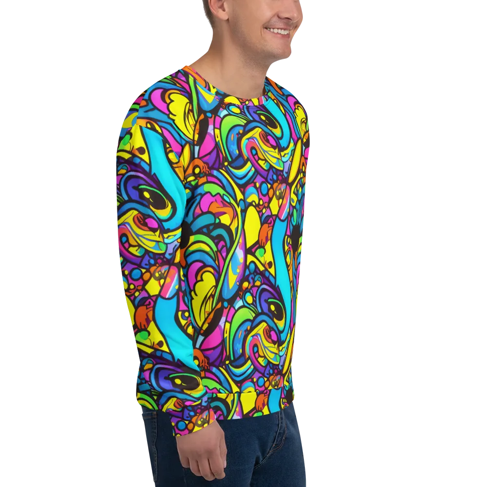 Kaleidoscopic Flow on Sweatshirt — Right Front
