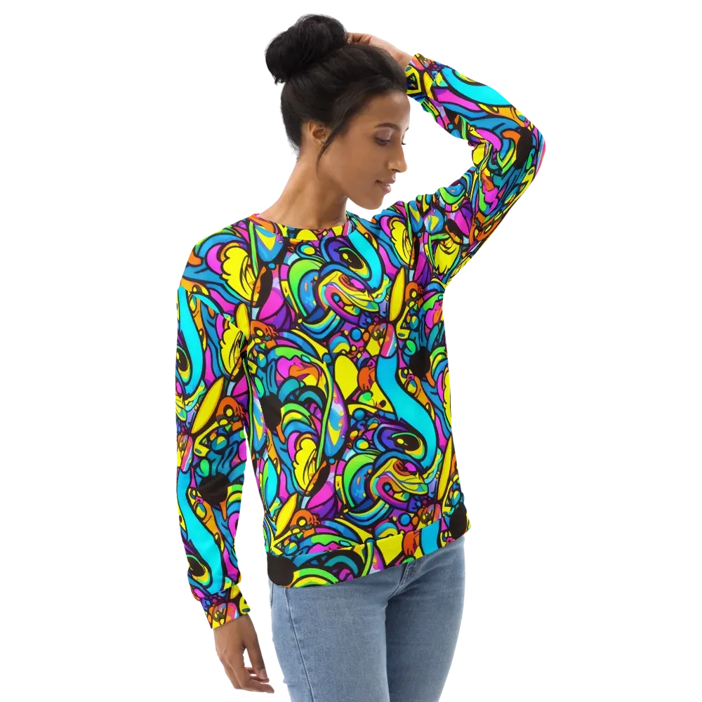 Kaleidoscopic Flow on Sweatshirt — Right Front
