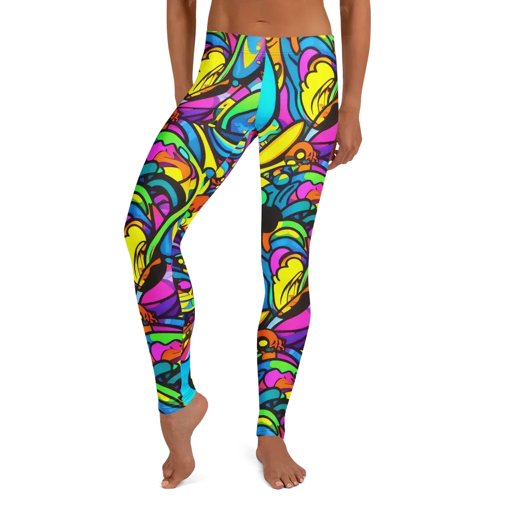 Kaleidoscopic Flow on Leggings — Front