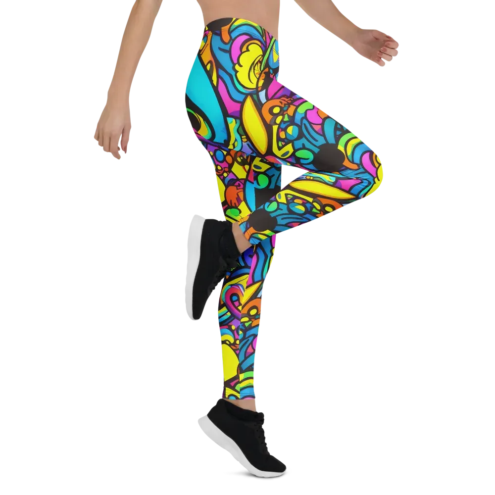 Kaleidoscopic Flow on Leggings — Right