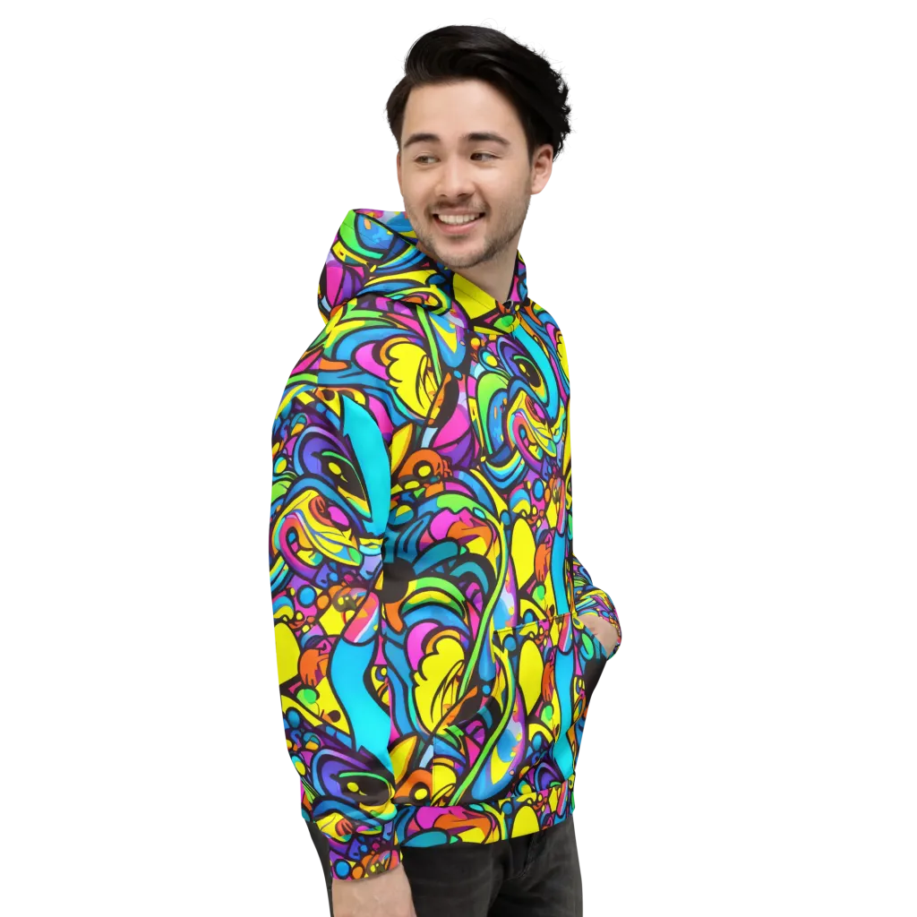 Kaleidoscopic Flow on Hoodie — Right
