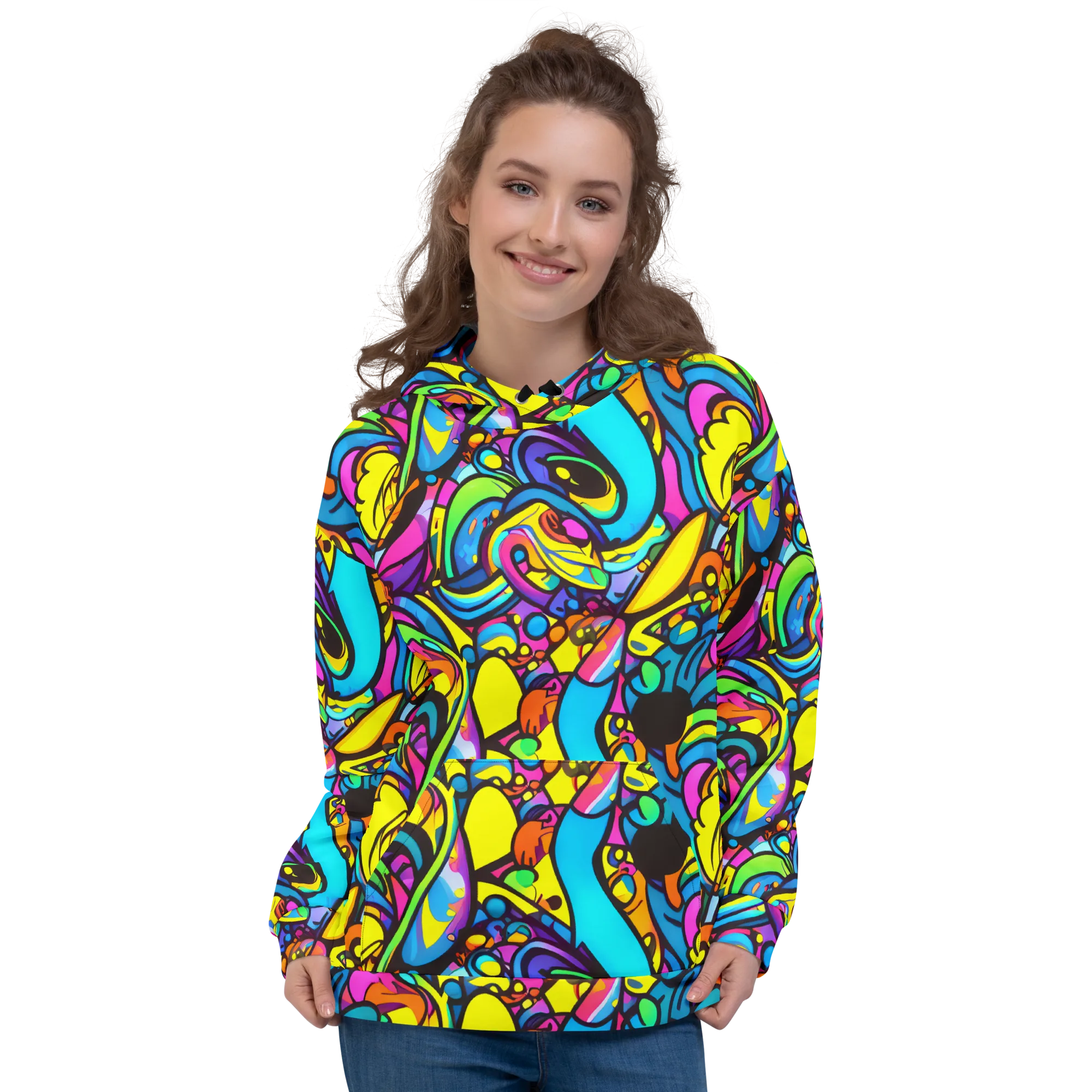 Kaleidoscopic Flow on Hoodie — Front
